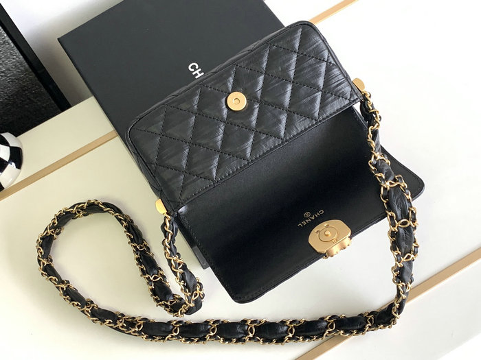 Small Chanel Shoulder Bag Black AS6427