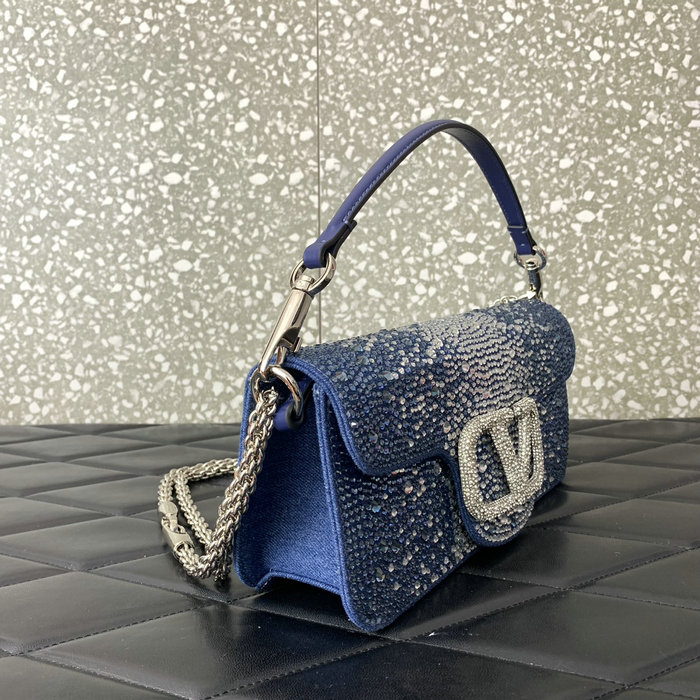 Valentino Loco Shoulder Bag Denim V6030
