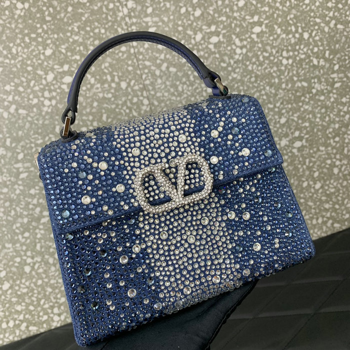 Valentino Mini Vsling Handbag Denim V0097