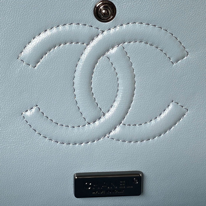 Chanel Crystal Studs Classic Handbag Blue A0112