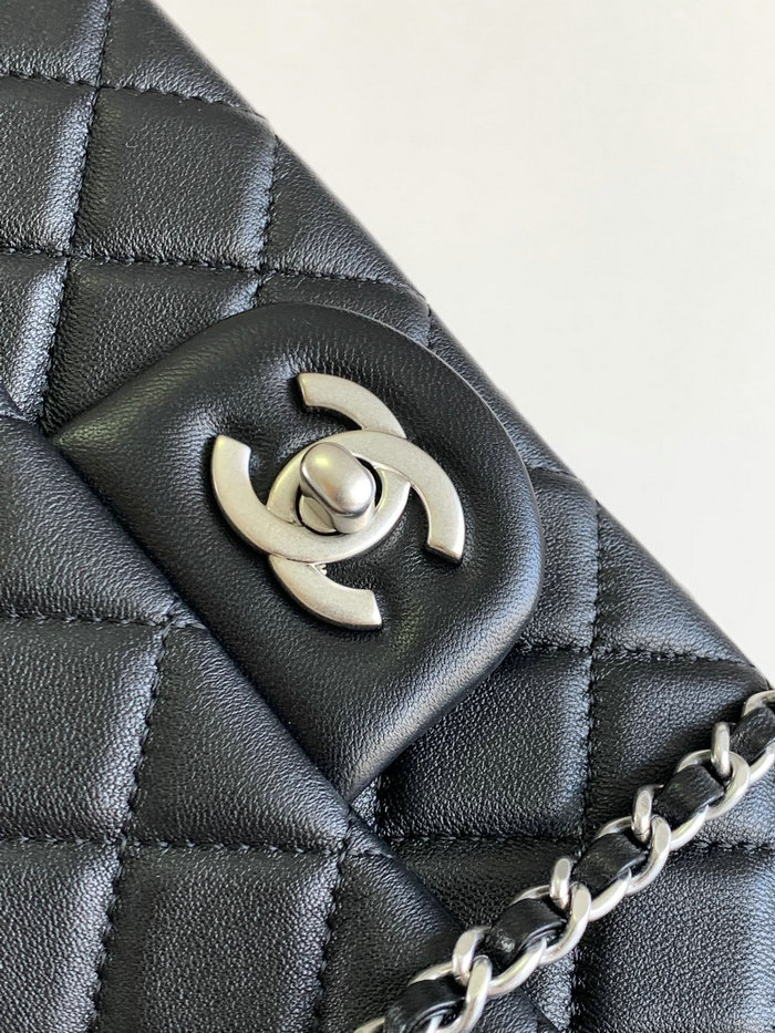 Chanel Lambskin Flap Bag Black AS1787