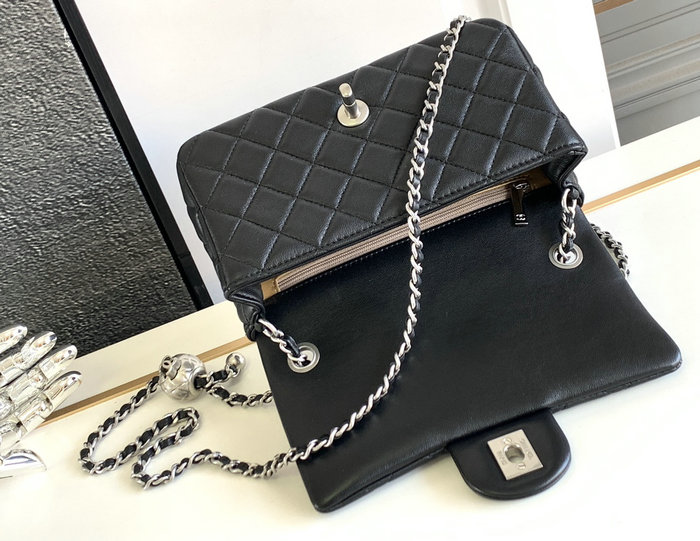 Chanel Lambskin Flap Bag Black AS1787