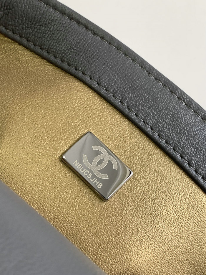 Chanel Lambskin Flap Bag Grey AS1787