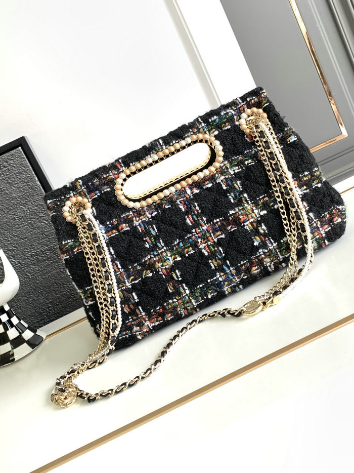 Chanel Large Flap Bag with Top Handle Black AS4221
