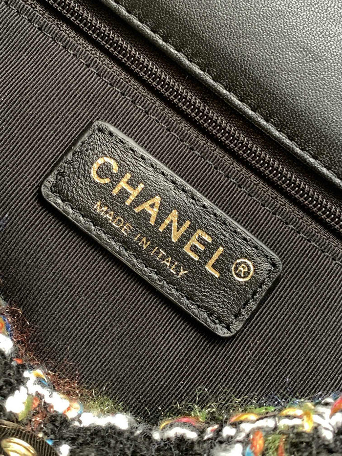 Chanel Large Flap Bag with Top Handle Black AS4221