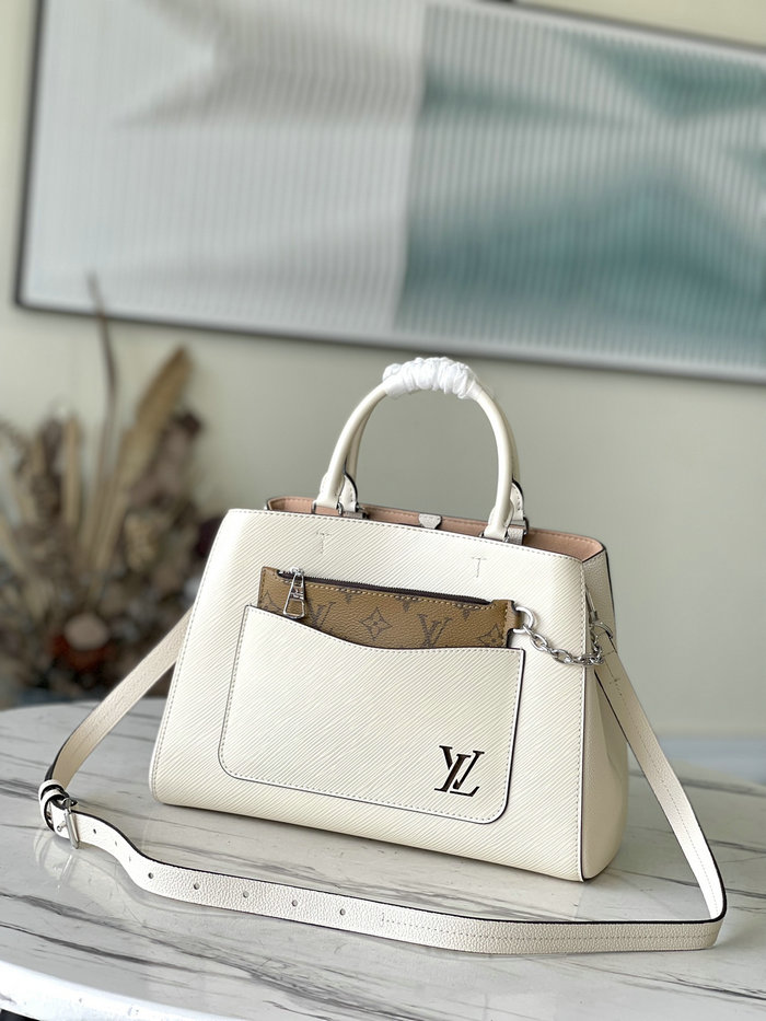 Louis Vuitton Marelle Tote MM White M59954