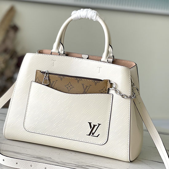 Louis Vuitton Marelle Tote MM White M59954