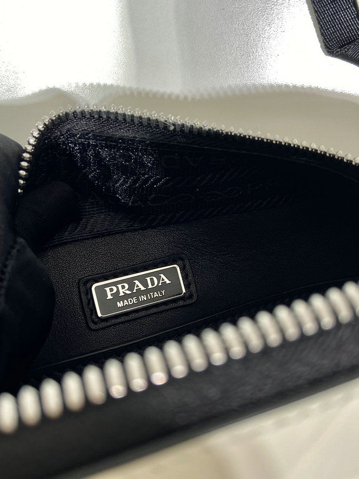 Prada Brique Brushed Leather Bag White 2VH070