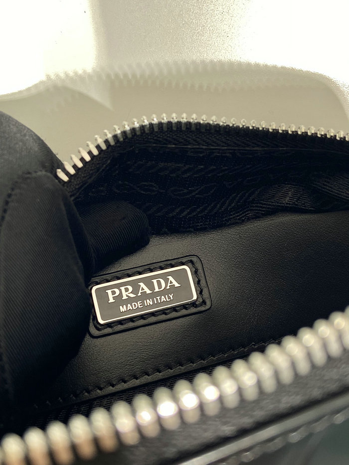 Prada Brique Brushed Leather Bag with Triangle Motif 2VH070