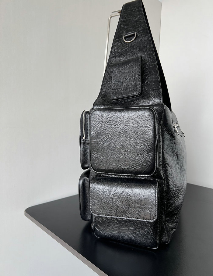 Balenciaga Superbusy Large Sling Bag Black 70216