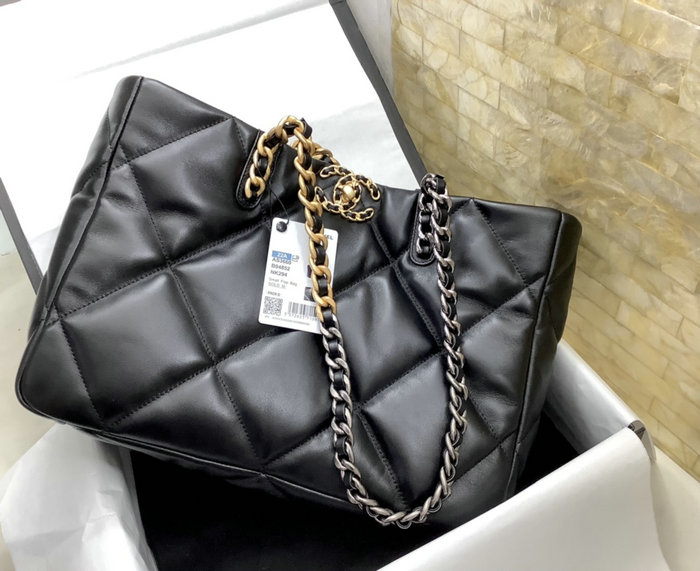 Chanel 19 Shopping Bag Black AS3660