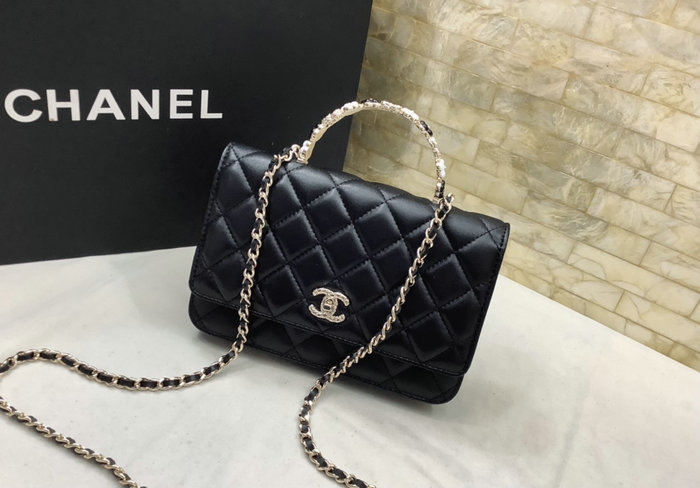 Chanel Flap shoulder with Handle Black AP3574