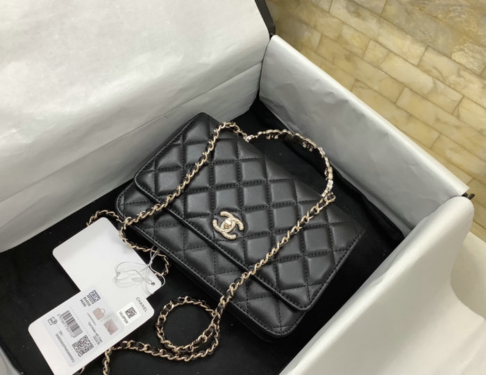 Chanel Flap shoulder with Handle Black AP3574