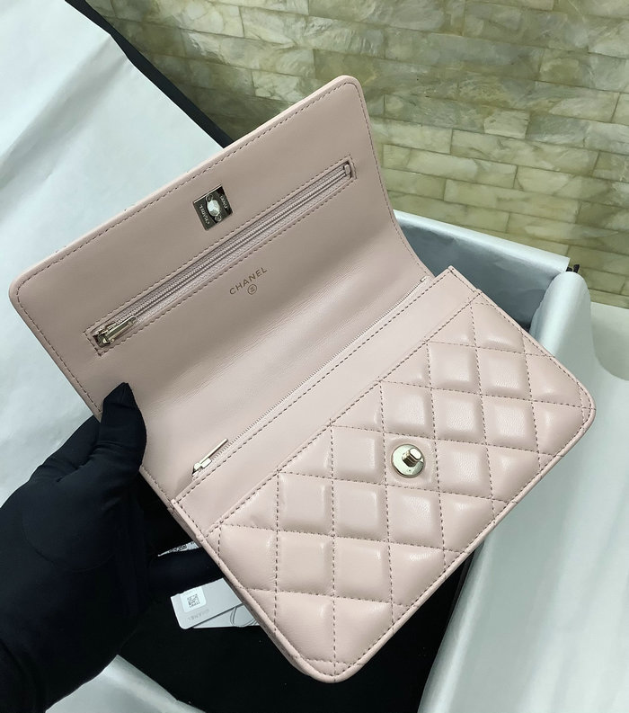Chanel Flap shoulder with Handle Pink AP3574