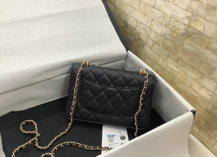 Chanel Grain Calfskin Chain Wallet AS3019