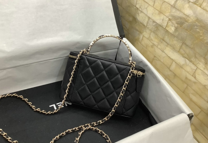 Chanel Lambskin Clutch with Chain Black AP3576