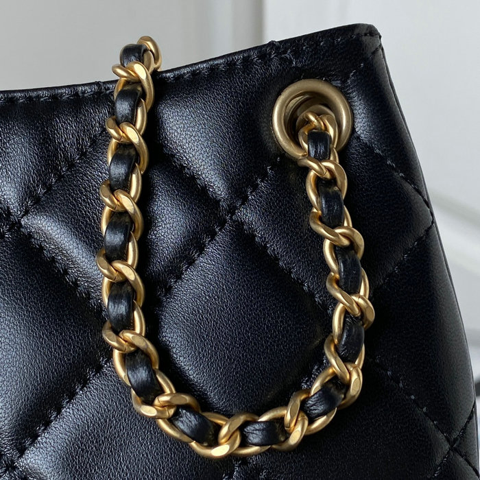 Chanel Lambskin Small Messenger Bag Black AS4609