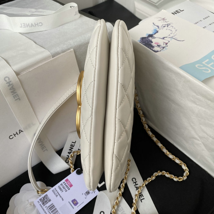 Chanel Lambskin Small Messenger Bag White AS4609