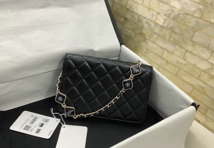 Chanel Lambskin WOC Chain Wallet AP3412