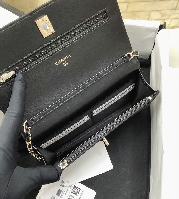 Chanel Lambskin WOC Chain Wallet AP3412