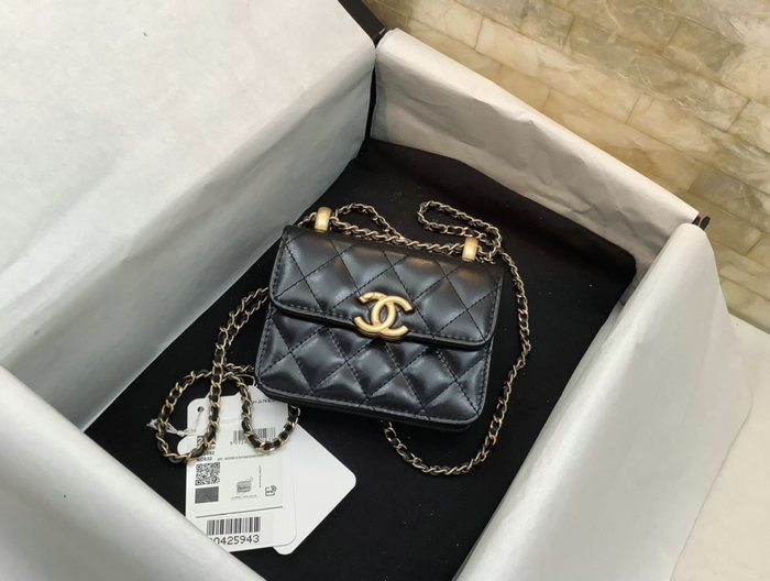 Chanel Mini Wallet on Chain Black AP2290