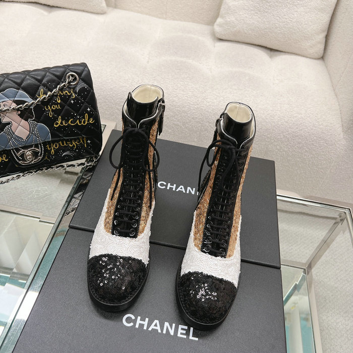 Chanel Sequins Boots SNC111401