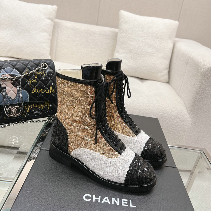 Chanel Sequins Boots SNC111401