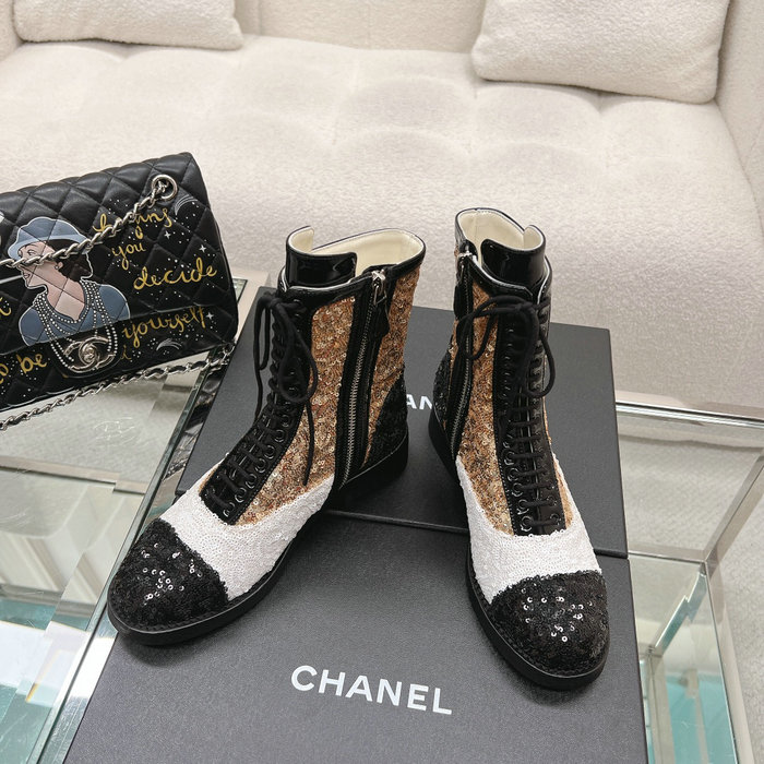 Chanel Sequins Boots SNC111401