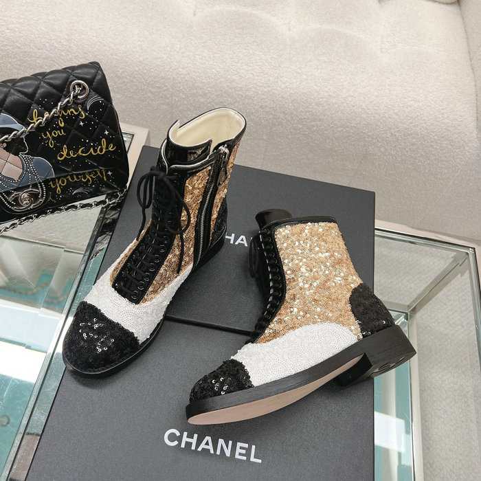 Chanel Sequins Boots SNC111401