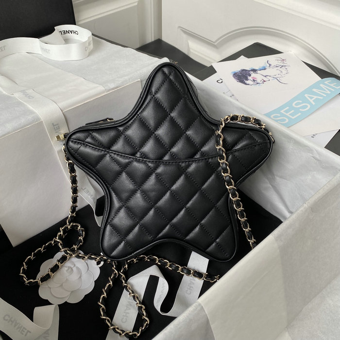 Chanel Star Handbag Black with Gold hardware AS4579