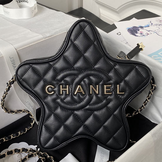 Chanel Star Handbag Black with Gold hardware AS4579