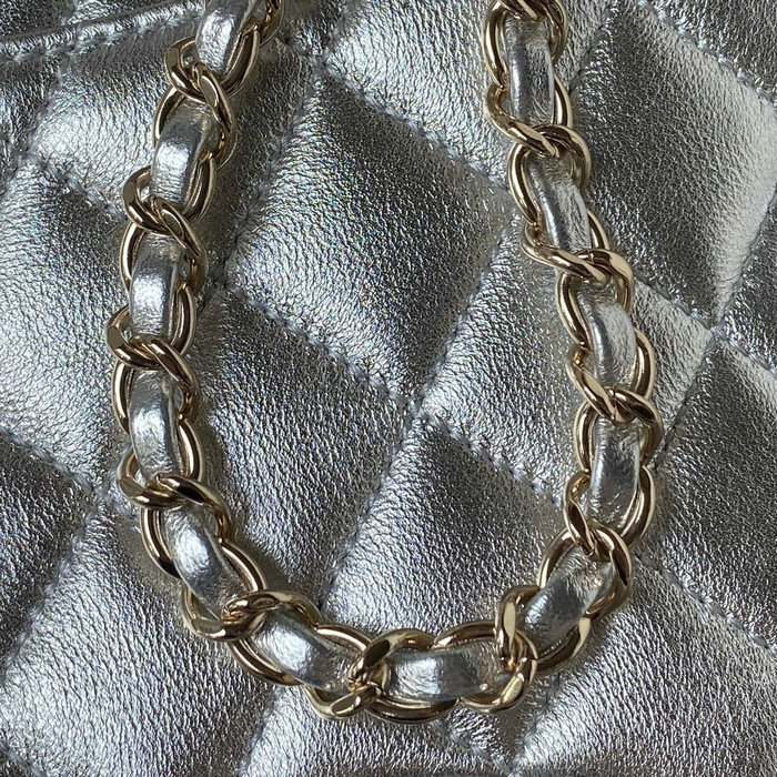 Chanel Star Handbag Silver AS4579