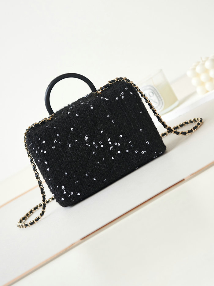 Chanel Tweed Small Box Bag Black AS4470