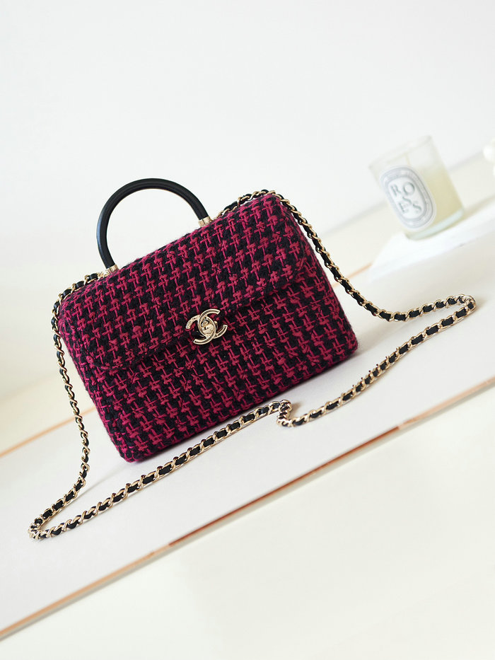 Chanel Tweed Small Box Bag Pink AS4470