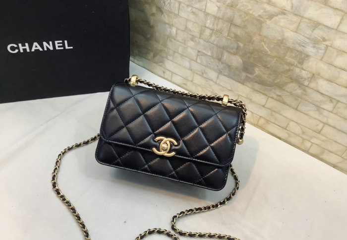 Chanel Vintage Flap Bag Black AS2615