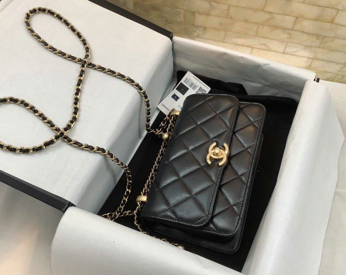 Chanel Vintage Flap Bag Black AS2615