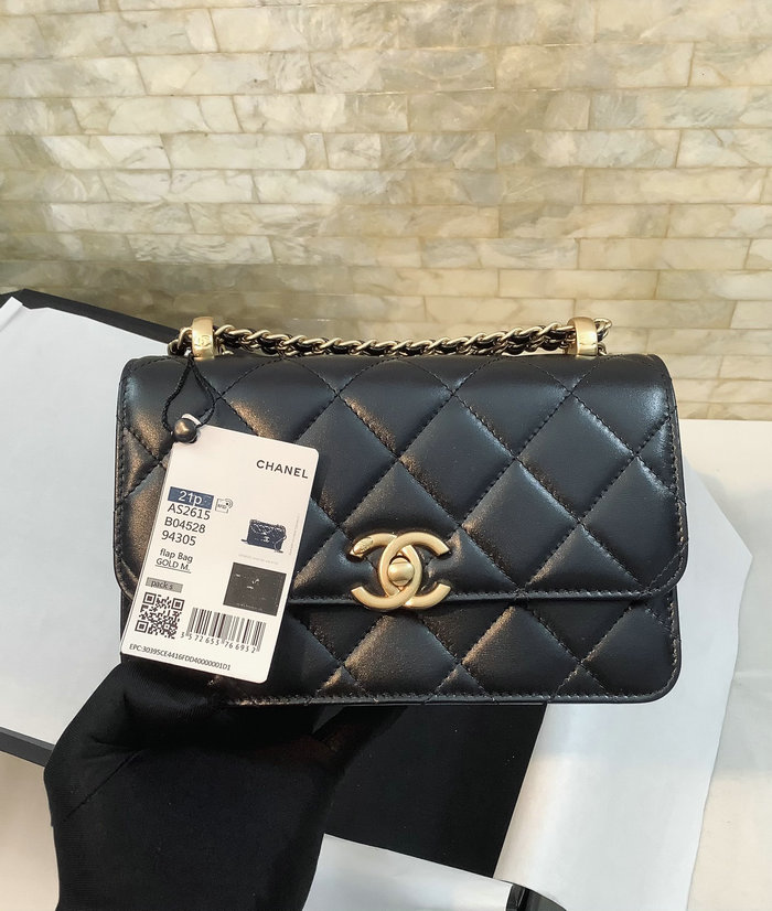 Chanel Vintage Flap Bag Black AS2615