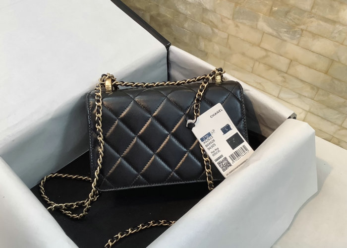 Chanel Vintage Flap Bag Black AS2615