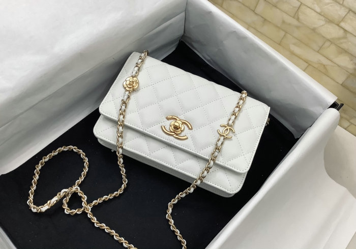 Chanel Wallet On Chain White AP3580