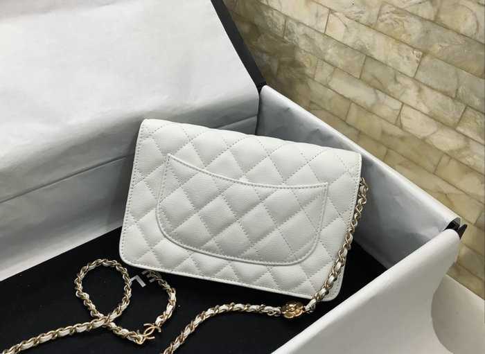 Chanel Wallet On Chain White AP3580