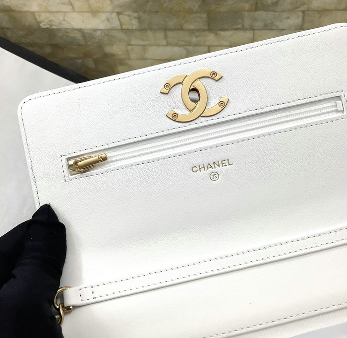 Chanel Wallet On Chain White AP3580