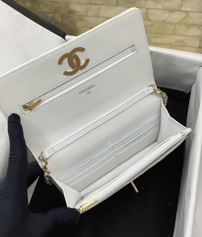 Chanel Wallet On Chain White AP3580