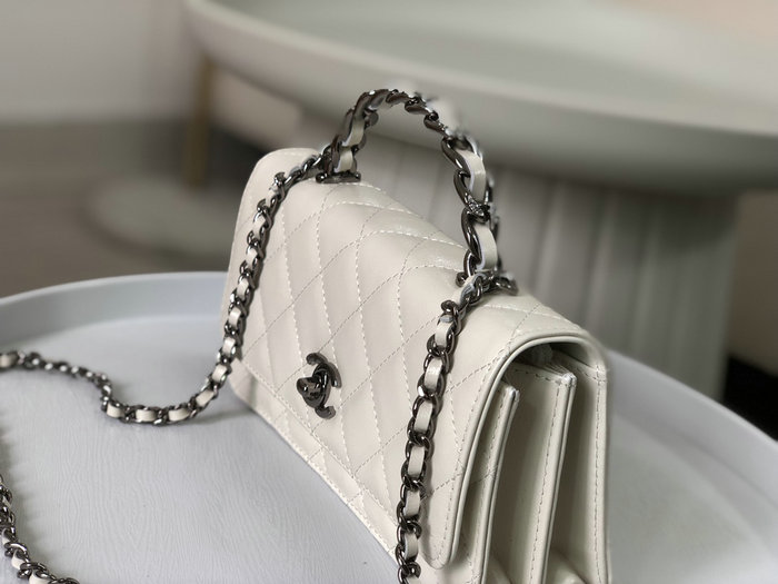 Chanel Wallet on Chain White AS96029