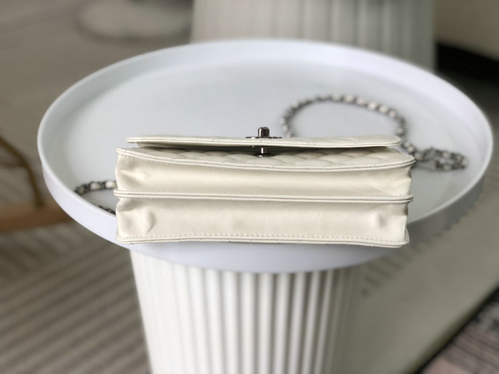 Chanel Wallet on Chain White AS96029