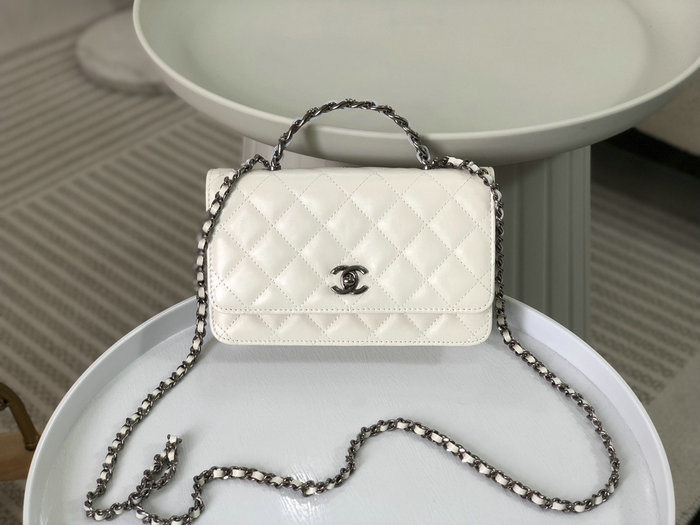 Chanel Wallet on Chain White AS96031