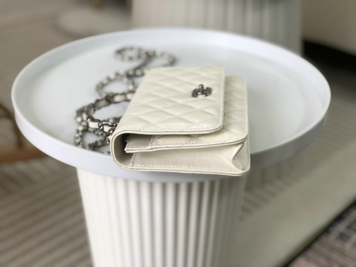 Chanel Wallet on Chain White AS96031