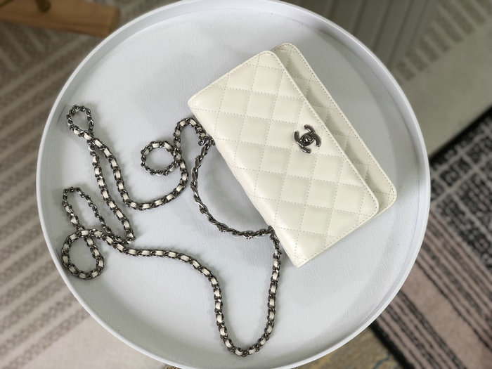 Chanel Wallet on Chain White AS96031