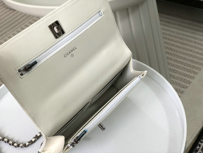 Chanel Wallet on Chain White AS96031