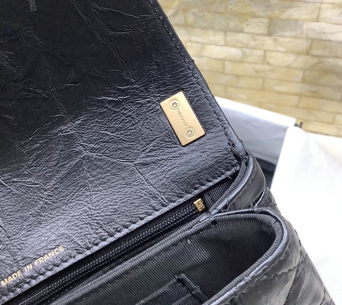 Small Chanel Leather Shoulder Bag Black AP3572