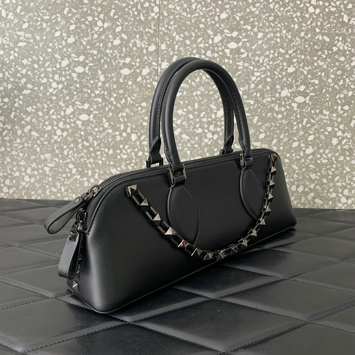 Valentino Rockstud East-west Calfskin Handbag Black V0273